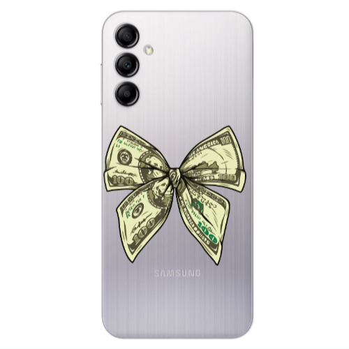 Samsung A14 5G Bowtie Dollars Transparent Silicone TPU Θήκη