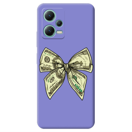 Xiaomi Redmi Note 12 Pro 5G Bowtie Dollars Purple Colored Silicone TPU Θήκη