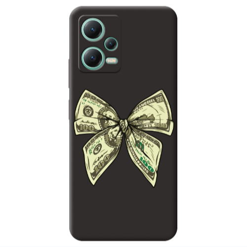 Xiaomi Redmi Note 12 Pro 5G Bowtie Dollars Black Colored Silicone TPU Θήκη