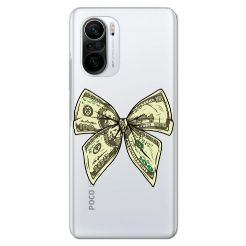 Xiaomi Poco F3 Bowtie Dollars Transparent Silicone TPU Θήκη