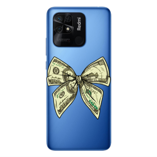Xiaomi Poco C40 Bowtie Dollars Transparent Silicone TPU Θήκη