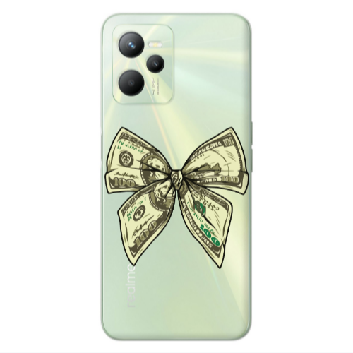 Realme C35 Bowtie Dollars Transparent Silicone TPU Θήκη