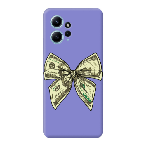 Xiaomi Redmi Note 12 4G Bowtie Dollars Purple Colored Silicone TPU Θήκη