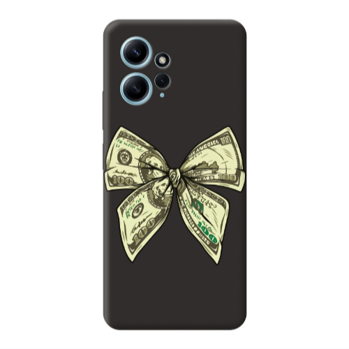 Xiaomi Redmi Note 12 4G Bowtie Dollars Black Colored Silicone TPU Θήκη