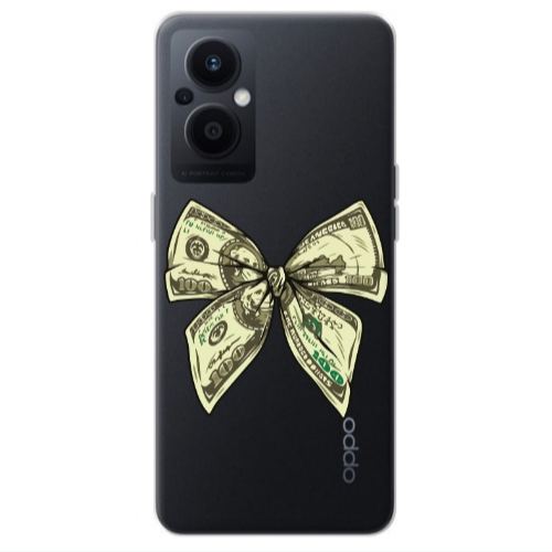 Oppo Reno 7 Lite Bowtie Dollars Transparent Silicone TPU Θήκη