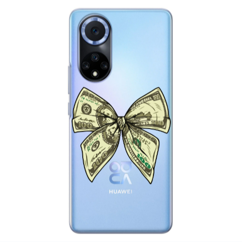 Huawei Nova 9 Bowtie Dollars Transparent Silicone TPU Θήκη