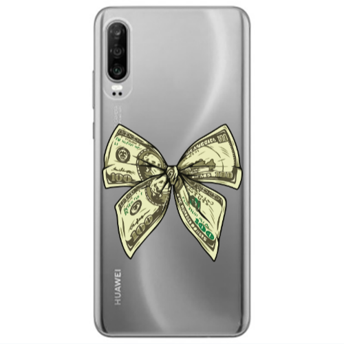 Huawei P30 Bowtie Dollars Transparent Silicone TPU Θήκη