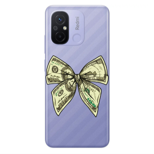Xiaomi Redmi 12C Bowtie Dollars Transparent Silicone TPU Θήκη