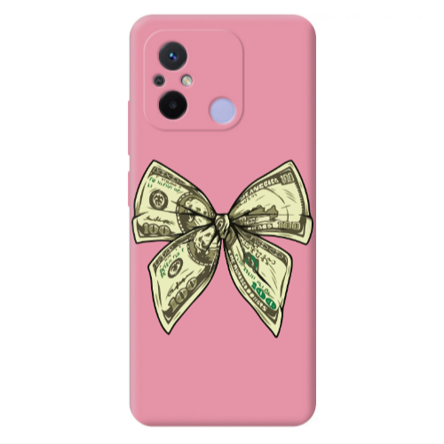 Xiaomi Redmi 12C Bowtie Dollars Pink Colored Silicone TPU Θήκη