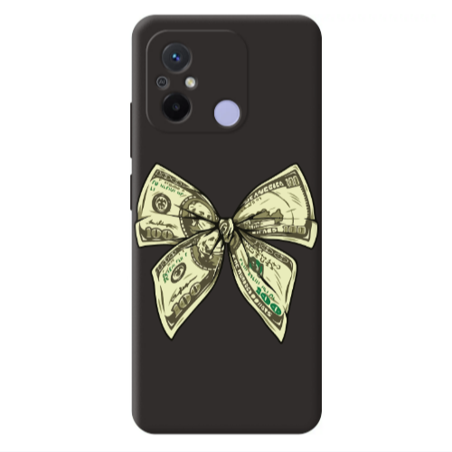 Xiaomi Redmi 12C Bowtie Dollars Black Colored Silicone TPU Θήκη