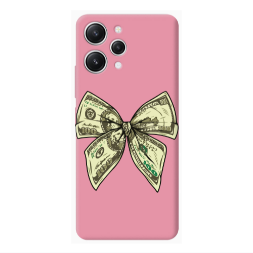 Xiaomi Redmi 12 Bowtie Dollars Pink Colored Silicone TPU Θήκη
