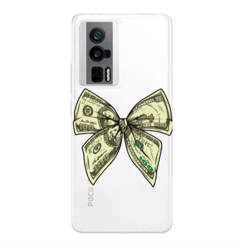 Xiaomi Poco F5 Pro Bowtie Dollars Transparent Silicone TPU Θήκη