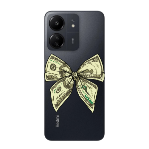 Xiaomi Redmi 13C Bowtie Dollars Transparent Silicone TPU Θήκη