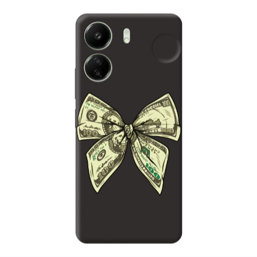 Xiaomi Redmi 13C Bowtie Dollars Black Colored Silicone TPU Θήκη