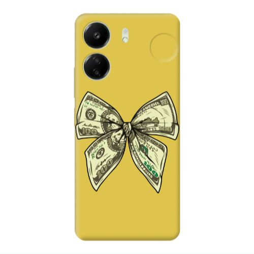 Xiaomi Redmi 13C Bowtie Dollars Yellow Colored Silicone TPU Θήκη