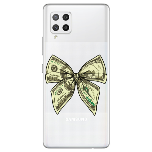 Samsung A42 5G Bowtie Dollars Transparent Silicone TPU Θήκη