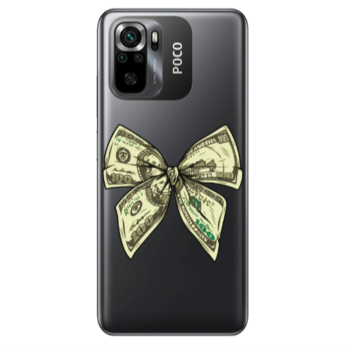 Xiaomi Poco M5 s Bowtie Dollars Transparent Silicone TPU Θήκη