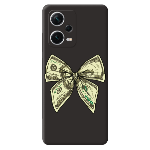 Xiaomi Poco X5 Bowtie Dollars Black Colored Silicone TPU Θήκη