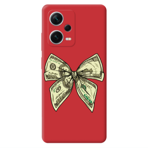 Xiaomi Poco X5 Bowtie Dollars Red Colored Silicone TPU Θήκη