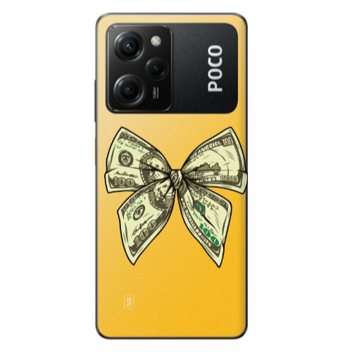 Xiaomi Poco X5 Pro Bowtie Dollars Transparent Silicone TPU Θήκη