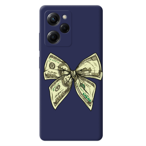 Xiaomi Poco X5 Pro Bowtie Dollars Dark blue Colored Silicone TPU Θήκη