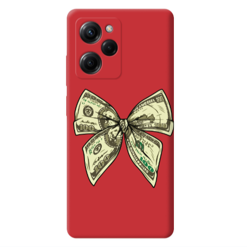 Xiaomi Poco X5 Pro Bowtie Dollars Red Colored Silicone TPU Θήκη