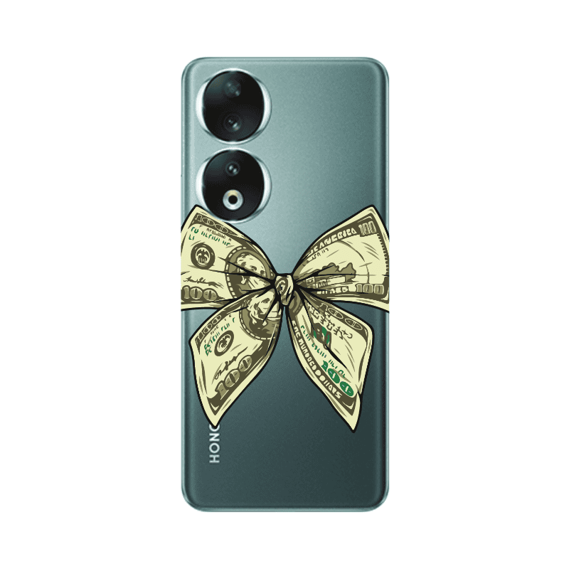 Honor 90 5G Bowtie Dollars Transparent Silicone TPU Θήκη