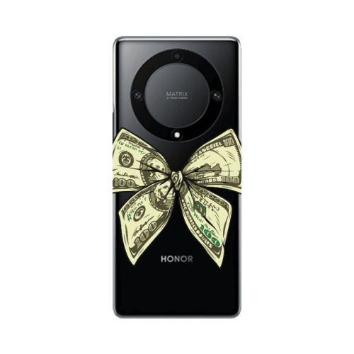 Honor Magic5 Lite 5G Bowtie Dollars Transparent Silicone TPU Θήκη