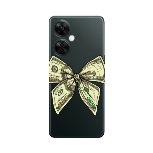Oneplus Nord CE 3 Lite 5G Bowtie Dollars Transparent Silicone TPU Θήκη