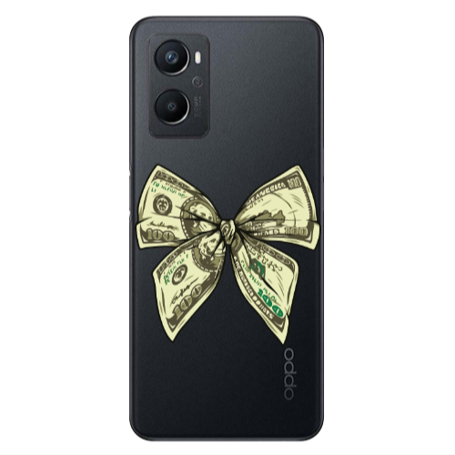 Oppo A 96 Bowtie Dollars Transparent Silicone TPU Θήκη