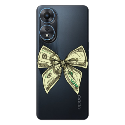 Oppo A 98 Bowtie Dollars Transparent Silicone TPU Θήκη