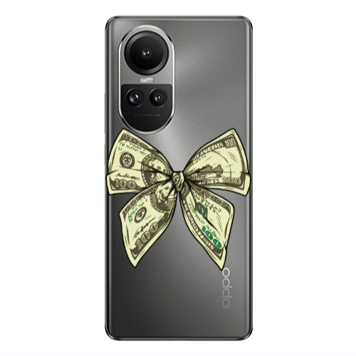 Oppo Reno10 5G Bowtie Dollars Transparent Silicone TPU Θήκη