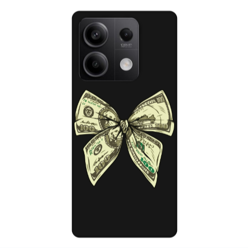Xiaomi Redmi Note 13 5G Bowtie Dollars Black Colored Silicone TPU Θήκη