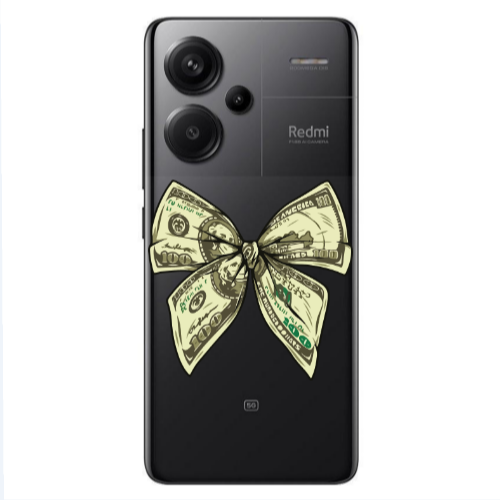Xiaomi Redmi Note 13 Pro+ 5G  Bowtie Dollars Transparent Silicone TPU Θήκη