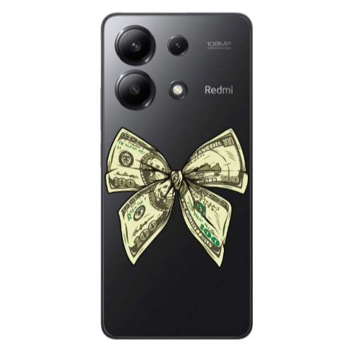 Xiaomi Redmi Note 13 4G Bowtie Dollars Transparent Silicone TPU Θήκη
