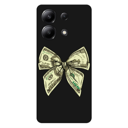 Xiaomi Redmi Note 13 4G Bowtie Dollars Black Colored Silicone TPU Θήκη