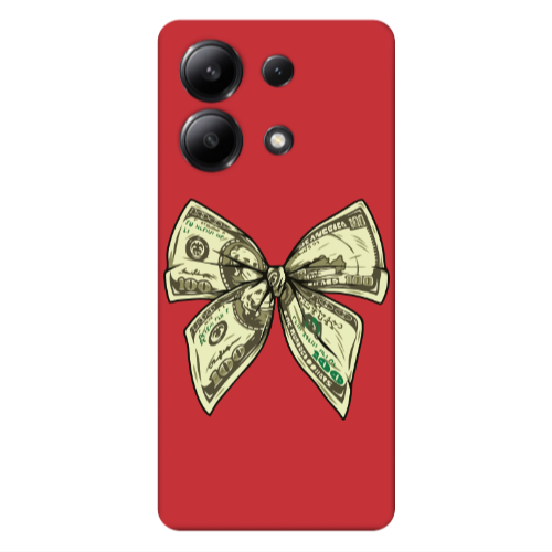 Xiaomi Redmi Note 13 4G Bowtie Dollars Red Colored Silicone TPU Θήκη