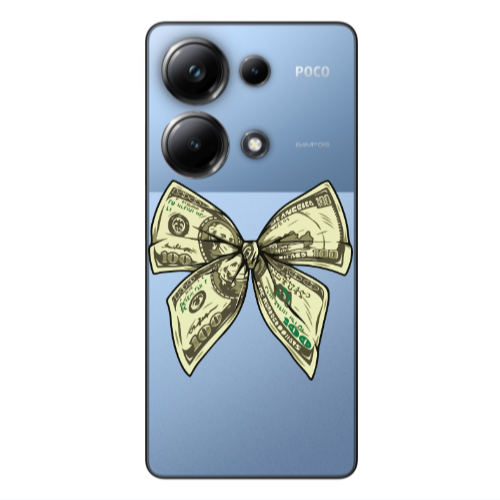 Xiaomi Poco M6 Pro 4G Bowtie Dollars Transparent Silicone TPU Θήκη