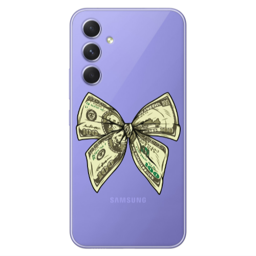 Samsung A55 Bowtie Dollars Transparent Silicone TPU Θήκη