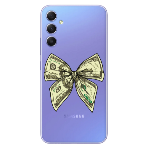 Samsung A16 Bowtie Dollars Transparent Silicone TPU Θήκη