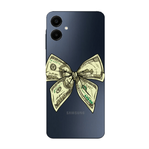 Samsung A06 Bowtie Dollars Transparent Silicone TPU Θήκη