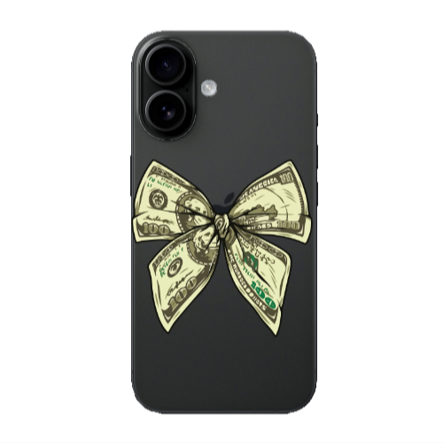 Apple Iphone 16 Bowtie Dollars Transparent Silicone TPU Θήκη