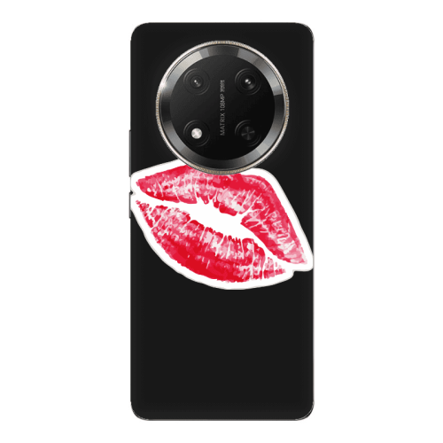 Honor Magic 7 Lite Drooling Tongue Black Colored Silicone TPU Θήκη