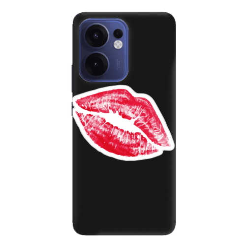 Oppo Reno13 FS Drooling Tongue Black Colored Silicone TPU Θήκη
