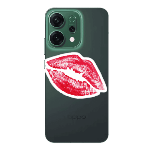 Oppo RENO 14 Drooling Tongue Transparent Silicone TPU Θήκη