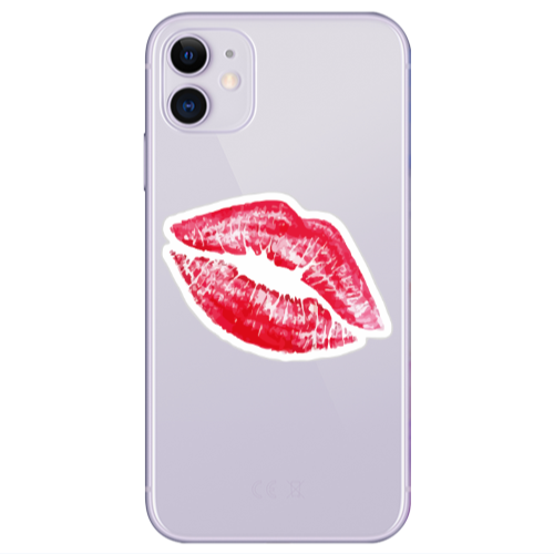 Apple iPhone 11  Drooling Tongue Transparent Silicone TPU Θήκη