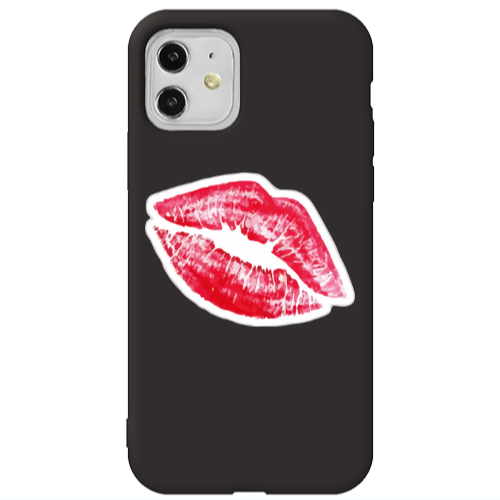 Apple iPhone 11  Drooling Tongue Black Colored Silicone TPU Θήκη