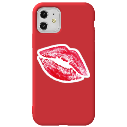 Apple iPhone 11  Drooling Tongue Red Colored Silicone TPU Θήκη