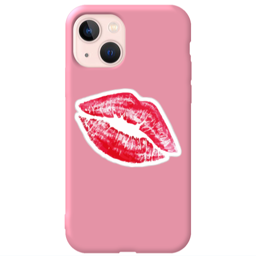 Apple iPhone 13 Drooling Tongue Pink Colored Silicone TPU Θήκη