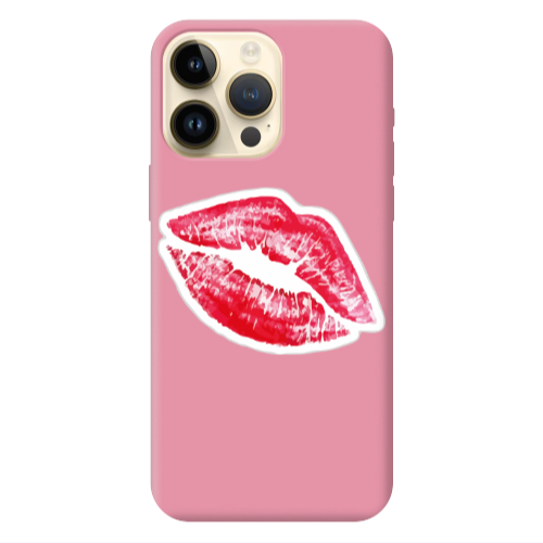 Apple iPhone 13 Pro Max Drooling Tongue Pink Colored Silicone TPU Θήκη